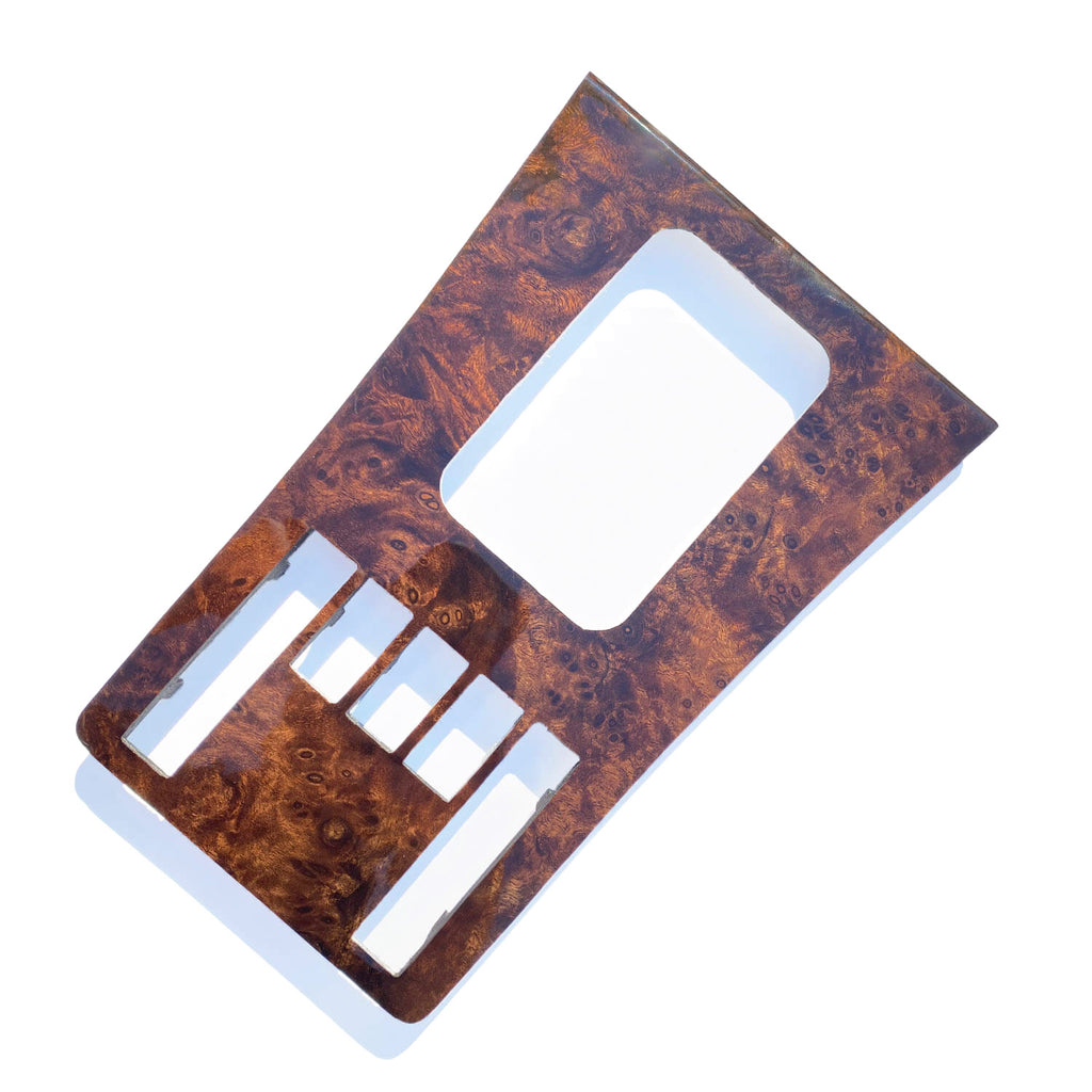 Mercedes-Benz W126 C126 SEC Centre Console Cover Wood 8 Versions Zebrano / Walnut (A1266803409) — view 2
