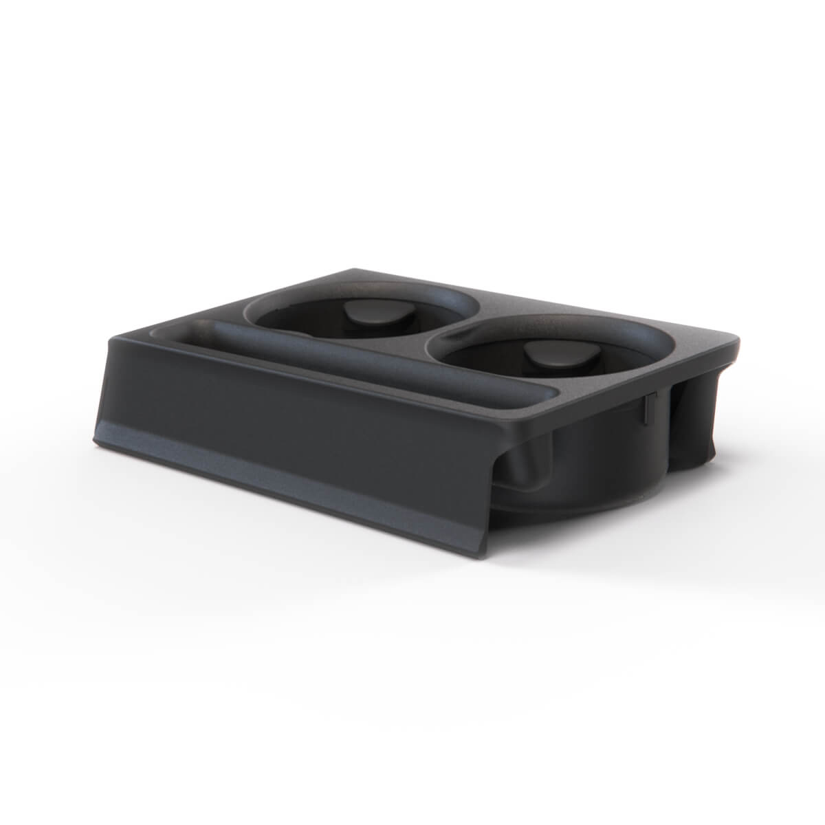 Mercedes-Benz W126 / C126 SEC Centre Console Insert Cupholder Black — view 3