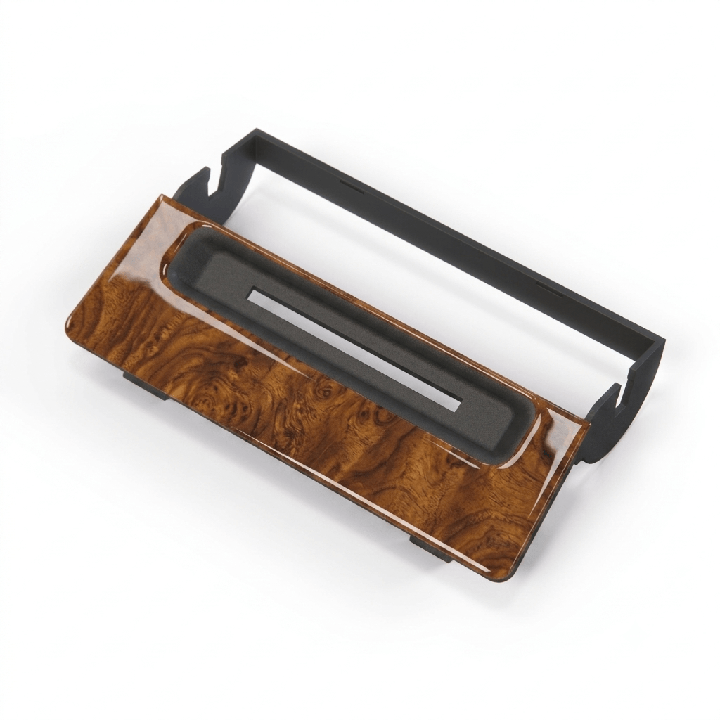 Mercedes-Benz W126 / C126 SEC Centre Console Rear Air Vent Wooden Panel Bracket 4 Wood Types (A1268300013)
