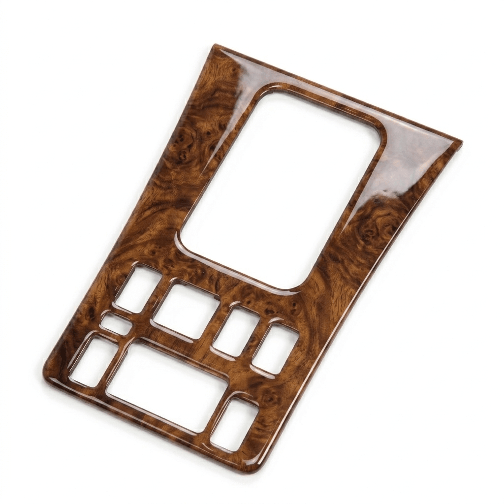 Mercedes-Benz W126 C126 SEC Facelift Centre Console Cover Wood All Versions Zebrano / Walnut — view 2
