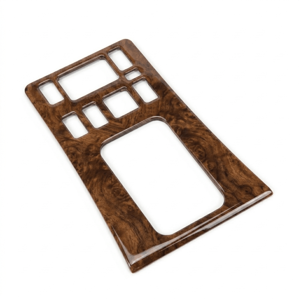 Mercedes-Benz W126 C126 SEC Facelift Centre Console Cover Wood All Versions Zebrano / Walnut — view 3
