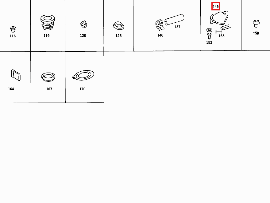 Mercedes-Benz W126 Covering Torsion Bar Bearing Left or Right Black (A1266830136 / A1266830236) — view 4