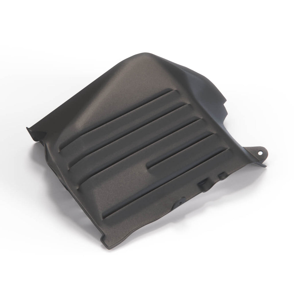 Mercedes-Benz W126 Oil Cooler Shield Fender Cover Left or Right Black (A1268840735 / A1268840835)