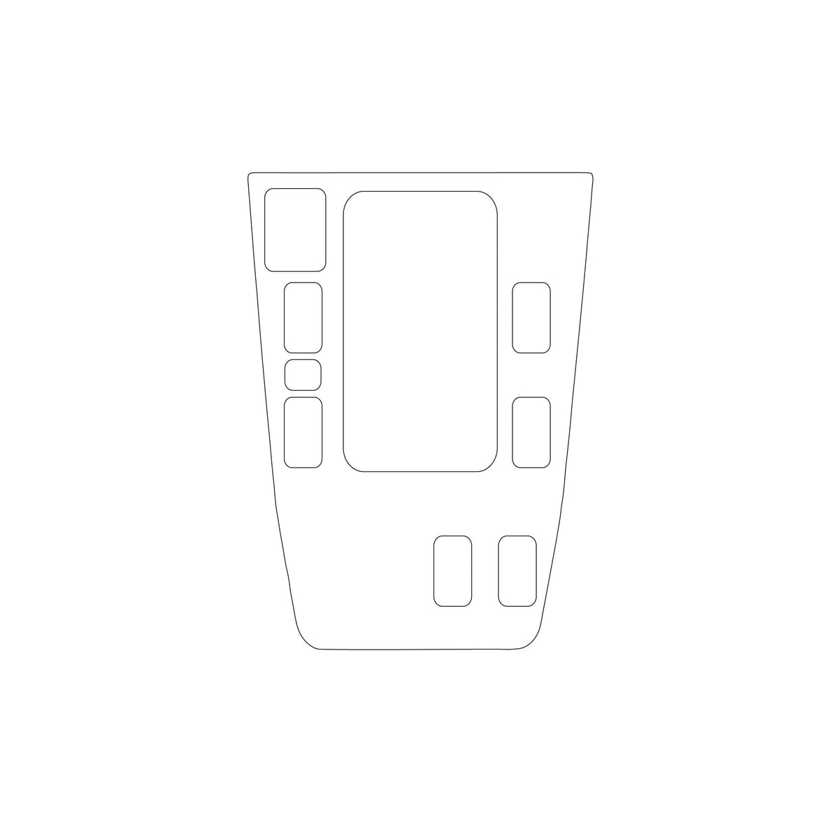 Mercedes-Benz W140 Centre Console Trim Panel – PPF Paint Protection Film Precut — view 2