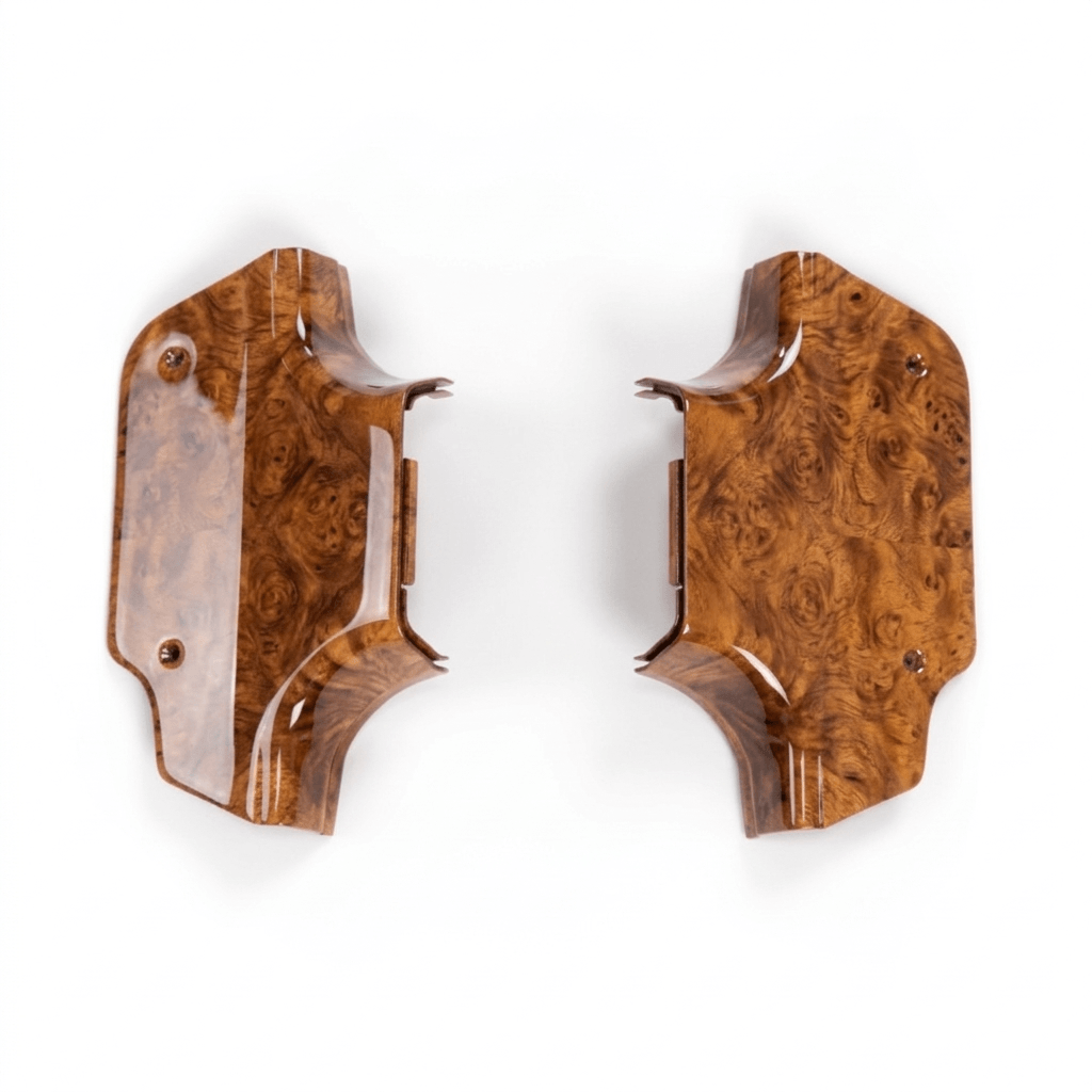 Mercedes-Benz W140 Wooden Lower B-Pillar Trim Pair 4 Wood Types (A1406920322 / A1406920422) — view 2