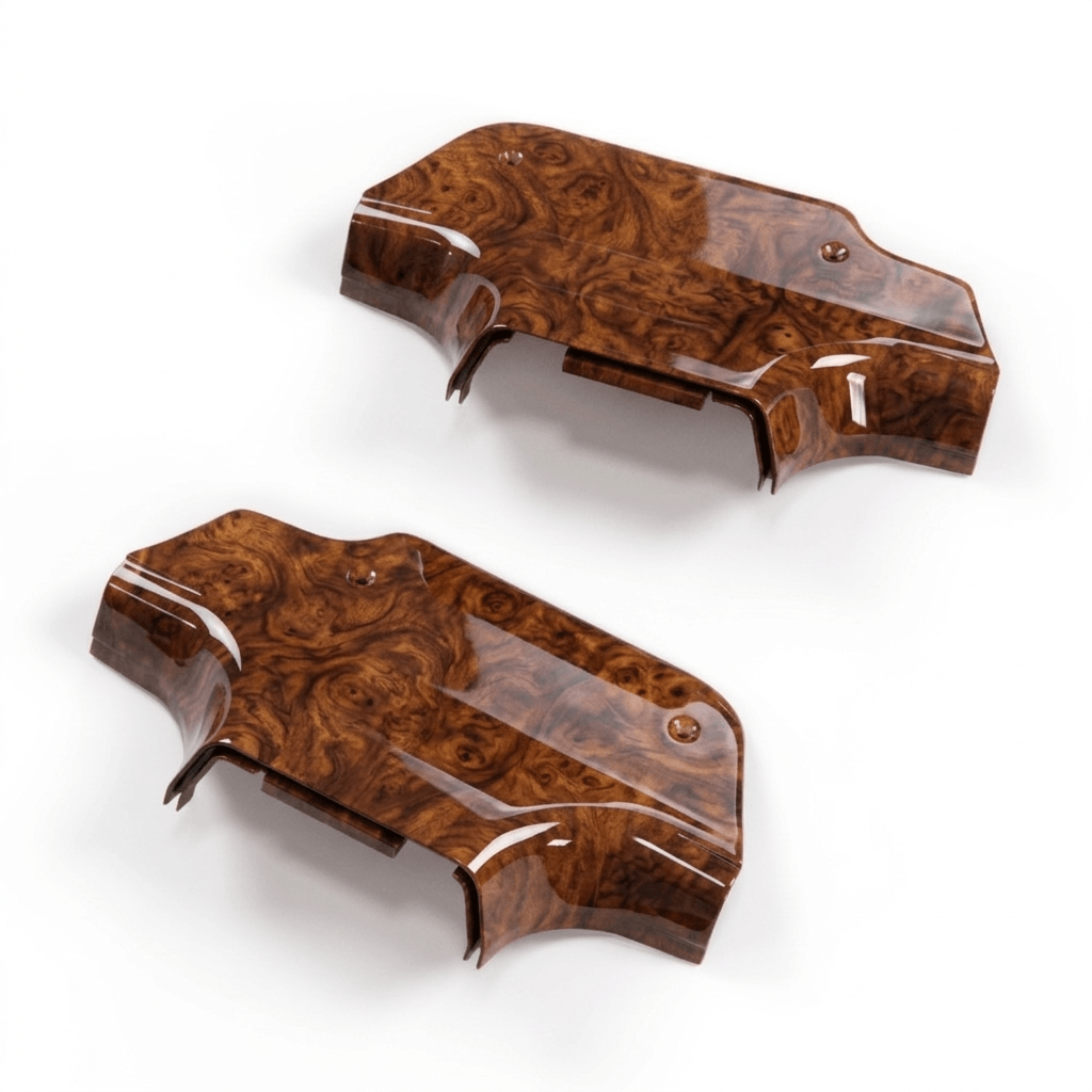 Mercedes-Benz W140 Wooden Lower B-Pillar Trim Pair 4 Wood Types (A1406920322 / A1406920422) — view 3