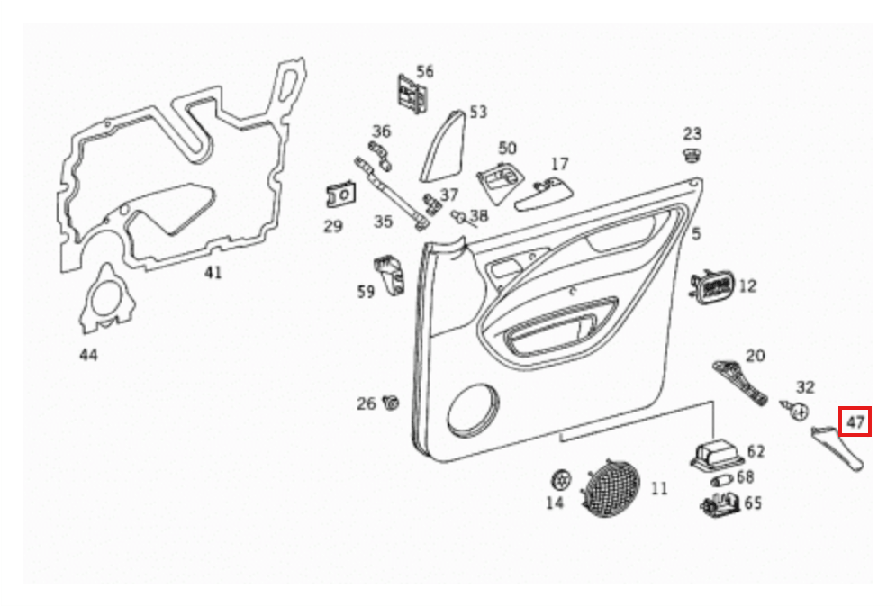 Mercedes-Benz W163 Brabus Front Door Handle Wood Cover 4 Wood Types (A1638150140 / A1638150340) — view 3