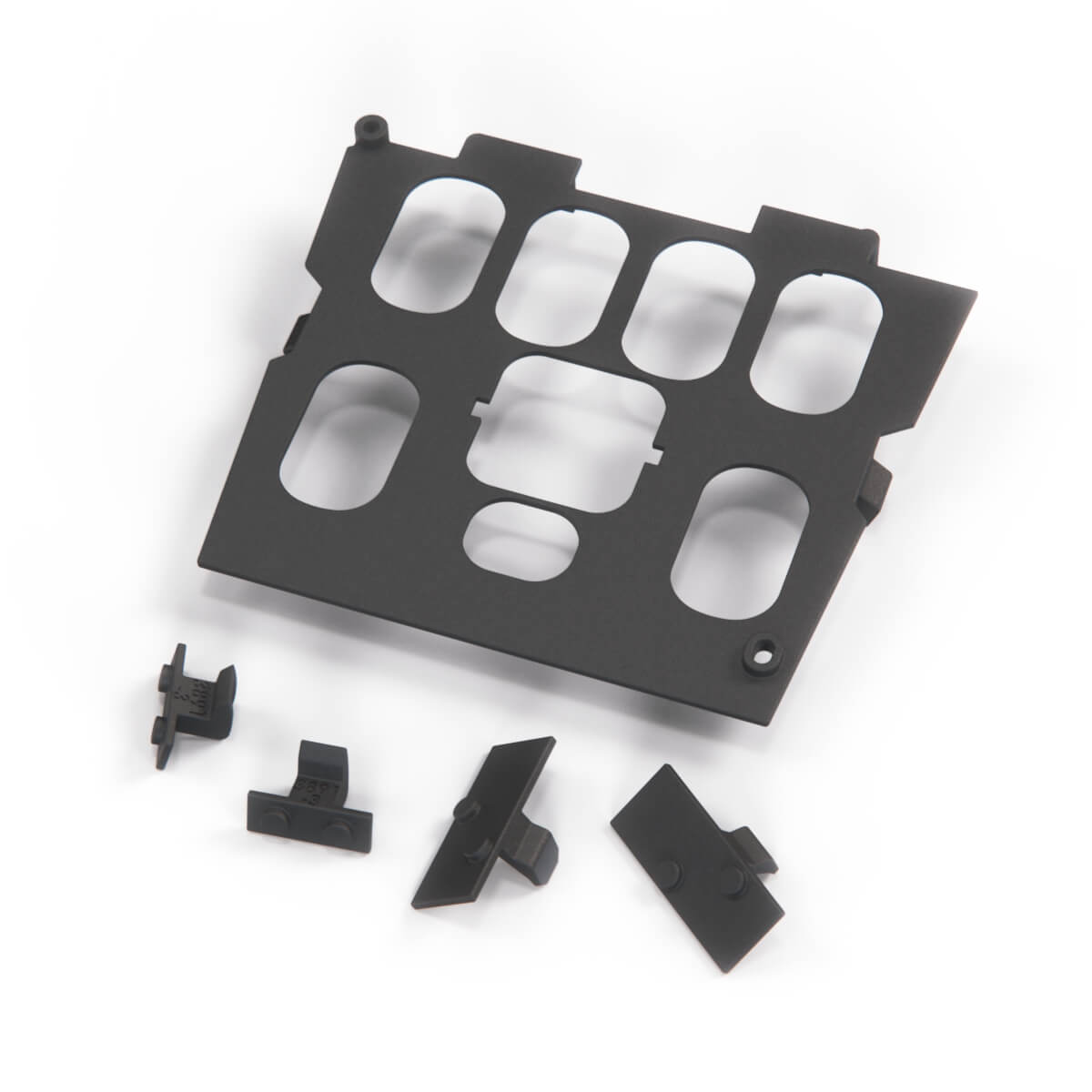 Mercedes-Benz W163 ML Shifter Wood Trim Bezel Switch Mounting Brackets Black 16758924 Delphi