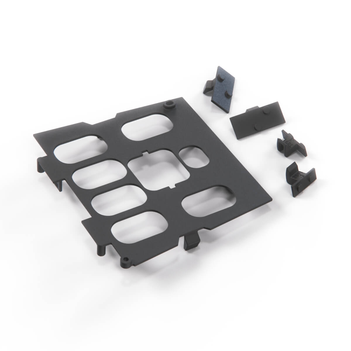 Mercedes-Benz W163 ML Shifter Wood Trim Bezel Switch Mounting Brackets Black 16758924 Delphi — view 2