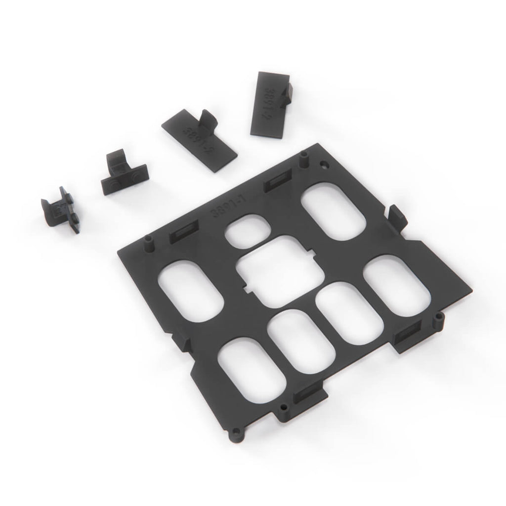 Mercedes-Benz W163 ML Shifter Wood Trim Bezel Switch Mounting Brackets Black 16758924 Delphi — view 3