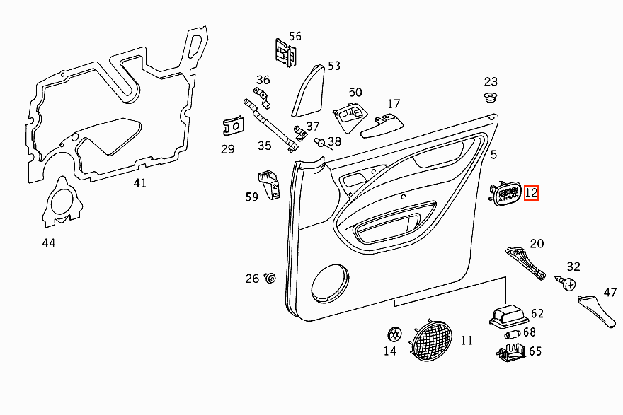 Mercedes-Benz W163 W203 W211 Door Panel Screw Cover Cap All Colours (A2038177020) — view 4
