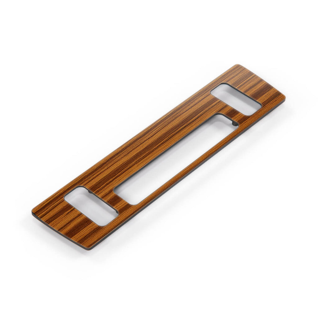Mercedes-Benz W201 Console Wood Trim Cover Operating Unit Automatic Air Conditioner “Kammerer” Zebrano / Walnut (A2018300785) — view 3