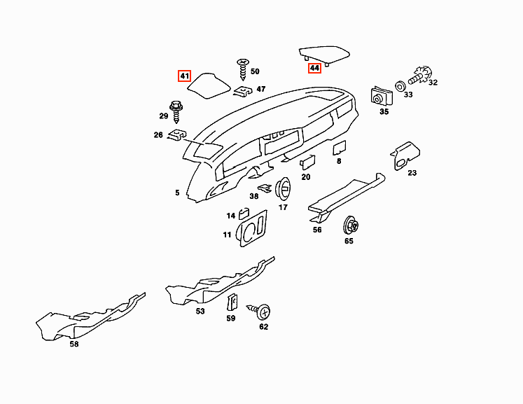 Mercedes-Benz W201 Dashboard Speaker Cover Left or Right Black (A2016800139 / A2016800439) — view 6