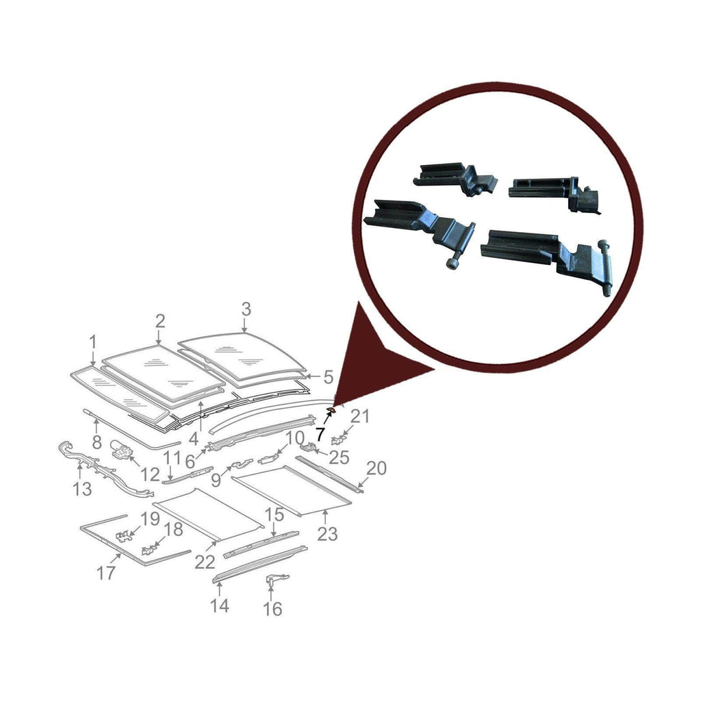 Mercedes-Benz W203 W211 Sunroof Repair Kit (A2118950105) — view 4