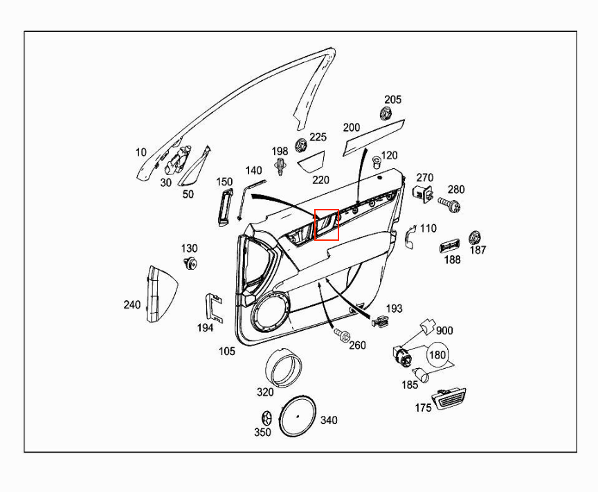 Mercedes-Benz W204 / S204 / X204 GLK Door Handle Left and Right Set of 2 (A2047208062 / A2047209662 / A2047201171 / A2047202663 /… — view 9