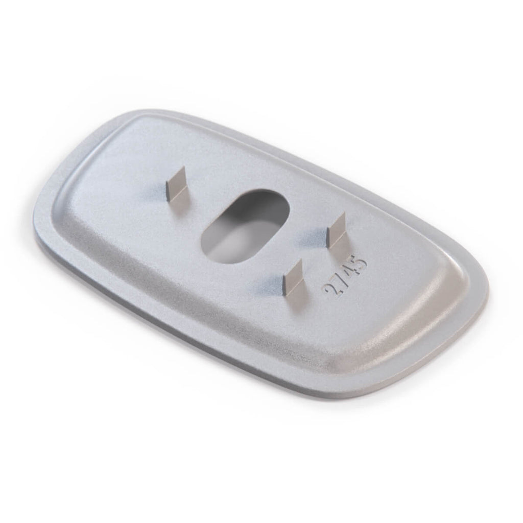 Mercedes-Benz W208 CLK Convertible Trunk Lock Cover Trim Primed (A2087580008) — view 3