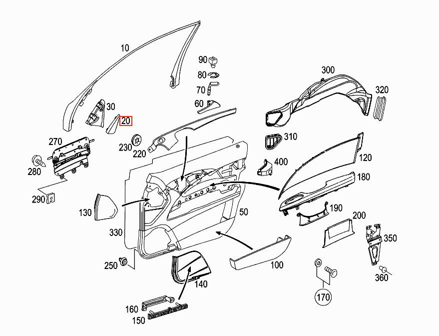 Mercedes-Benz W211 Tweeter Speaker Cover Front Left or Right All Colours (A2117250194 / A2117250294) — view 4