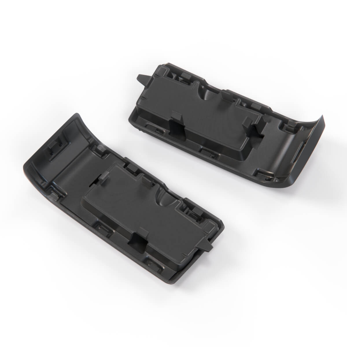 Mercedes-Benz W463 Front Bumper Cover Cap Trim Set of 4 Glos Black (A4638805502 A4638803302 / A46368805602 A4638803402) — view 3