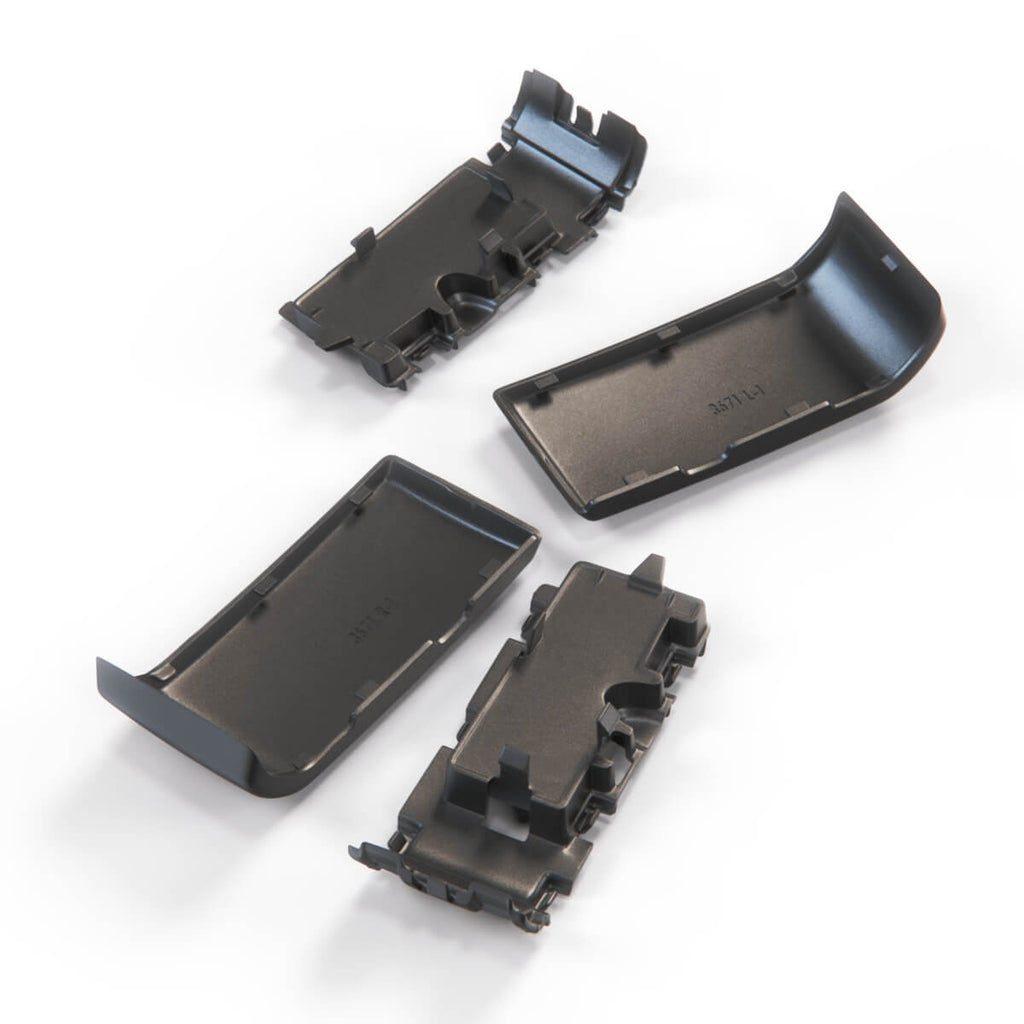 Mercedes-Benz W463 Front Bumper Cover Cap Trim Set of 4 Glos Black (A4638805502 A4638803302 / A46368805602 A4638803402) — view 4