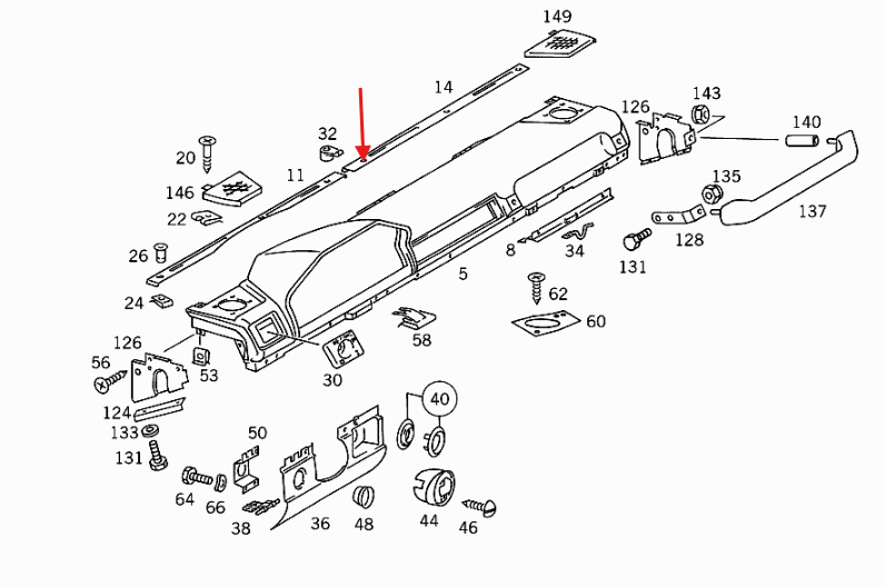 Mercedes-Benz W463 G-Class 300GE Dashboard Screw Fixing Covers Set of 10 Black — view 5