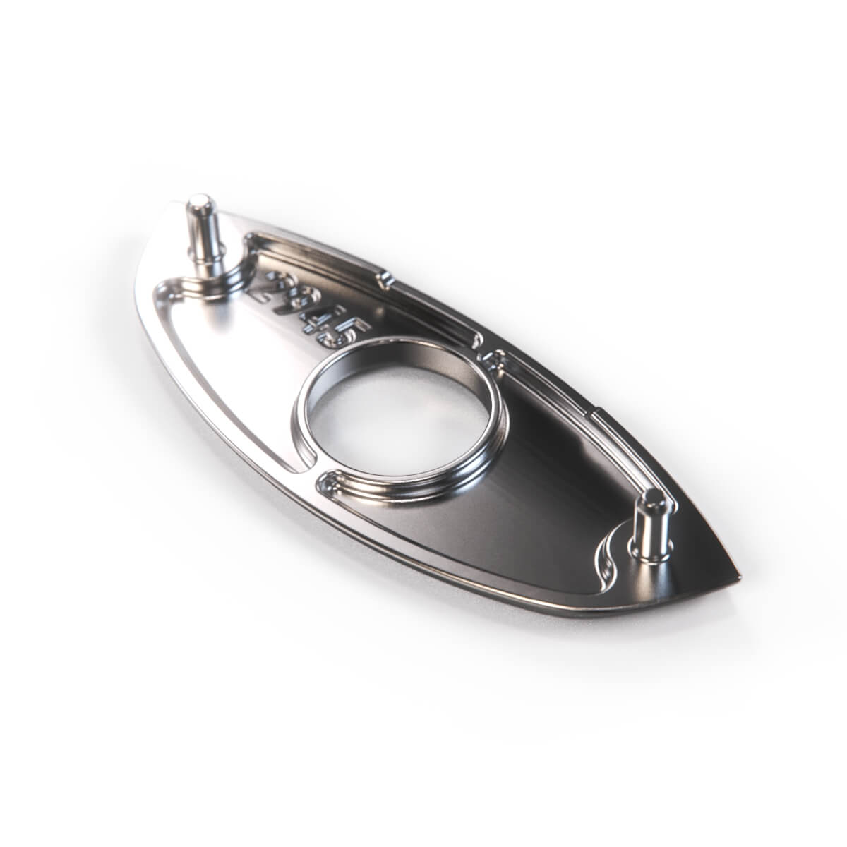 Mercedes-Benz R107 Metal Chrome Rosette Softtop Hardtop Cover (A1077580141) — view 5