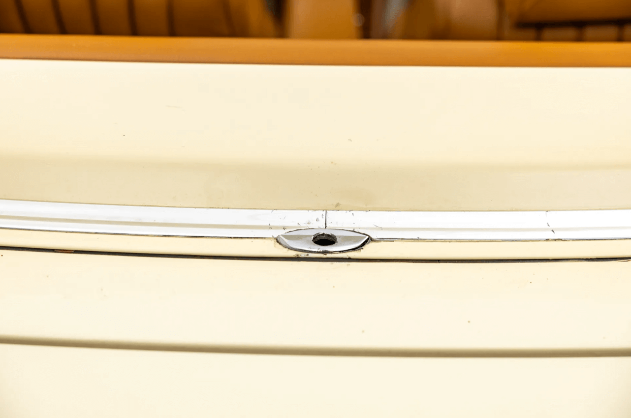 Mercedes-Benz R107 Metal Chrome Rosette Softtop Hardtop Cover (A1077580141) — view 7
