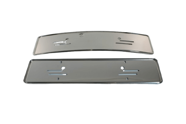 Mercedes-Benz R107 W114 W115 License Plate Frame Set of 2 Front and Rear — view 3