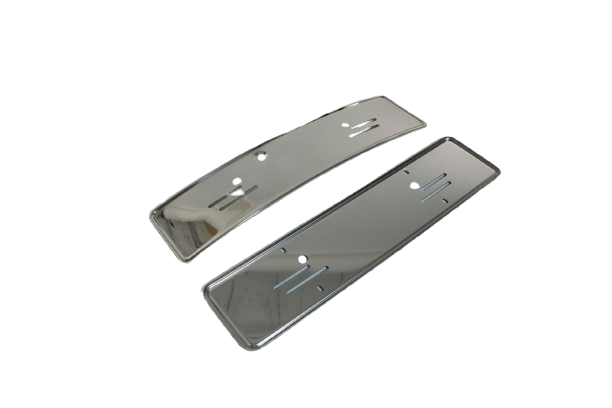 Mercedes-Benz R107 W114 W115 License Plate Frame Set of 2 Front and Rear — view 2