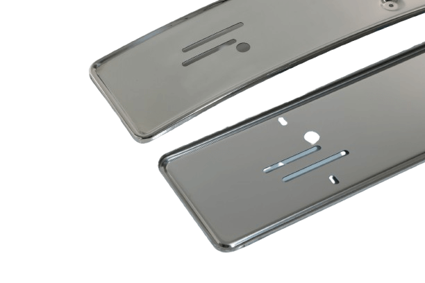 Mercedes-Benz R107 W114 W115 License Plate Frame Set of 2 Front and Rear — view 4