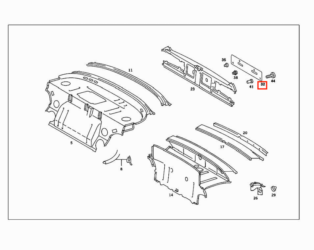 Mercedes-Benz R107 W114 W115 License Plate Frame Set of 2 Front and Rear — view 6