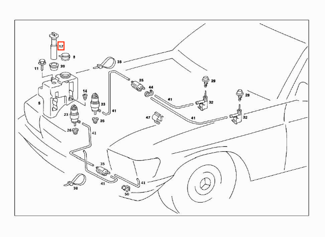 Mercedes-Benz R107 W124 W126 Water Level Sensor (A1265401017) — view 8