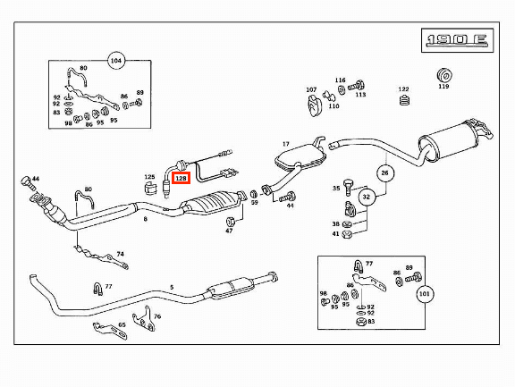 Mercedes-Benz R107 W124 W201 Lambda Probe (A0065429617 / A0095424117) — view 5