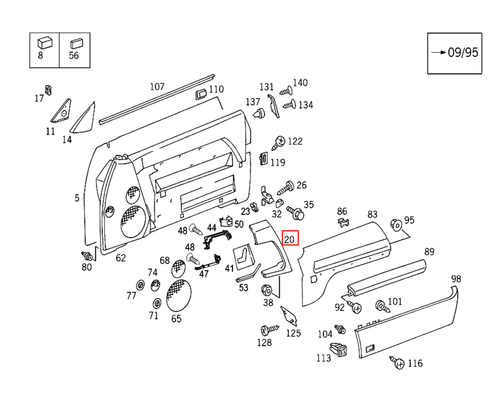 Mercedes-Benz R129 Pre Lift Custom Interior Door Handle Wood Light Dark Walnut Left or — view 3
