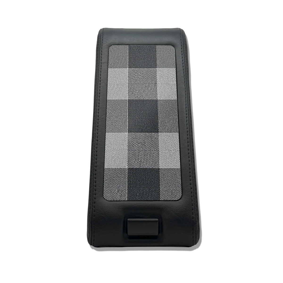 Mercedes-Benz R129 SL Center Armrest Console with Leather Frame and Textile Checkered — view 2