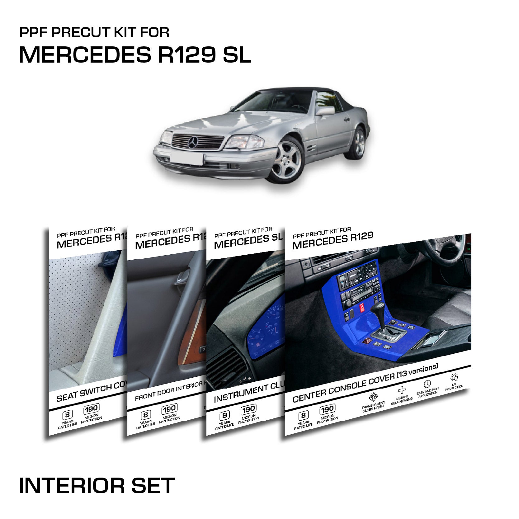 Mercedes-Benz R129 SL Pre-lift Interior Set Seat Switch Cover with Memory 3m Pro