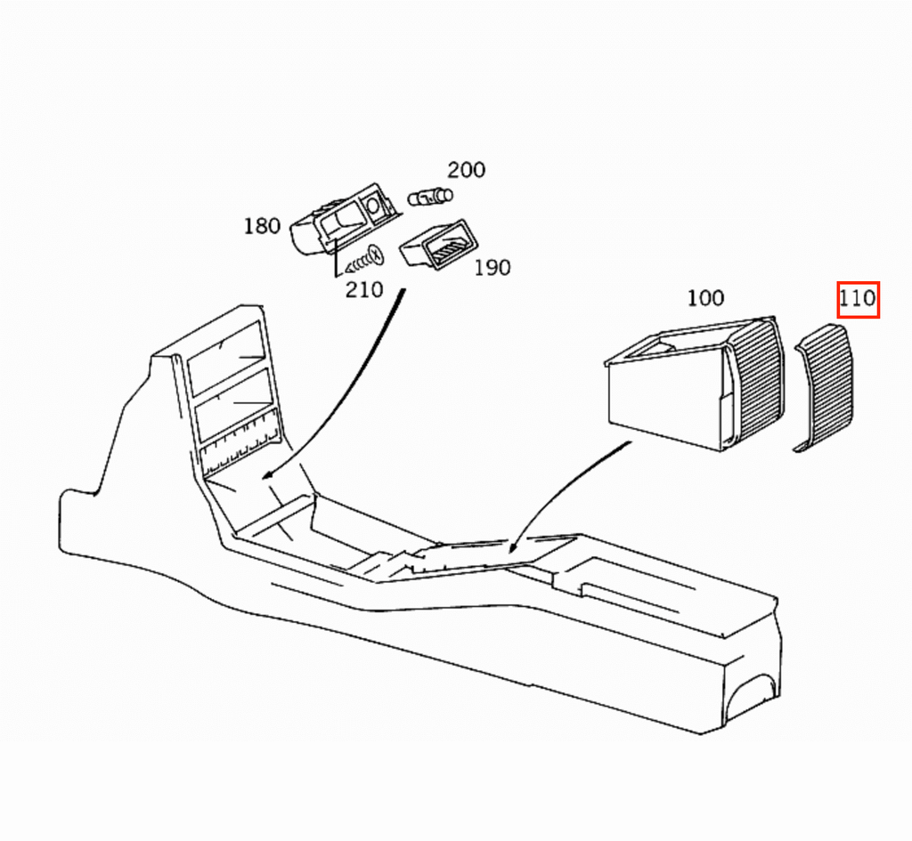 Mercedes-Benz R129 Storage Box Repare Kit Burl Walnut (A1296830015) — view 5
