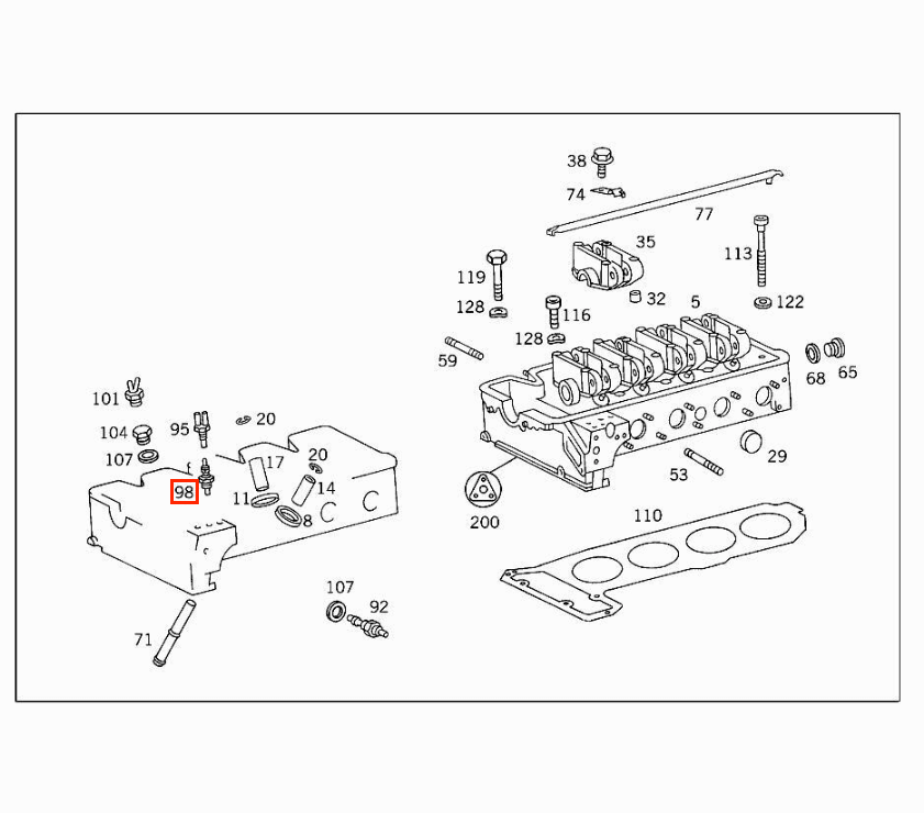 Mercedes-Benz R129 W124 W126 G-Class Temperature Sensor (A0085424517 / 0085424517) — view 6