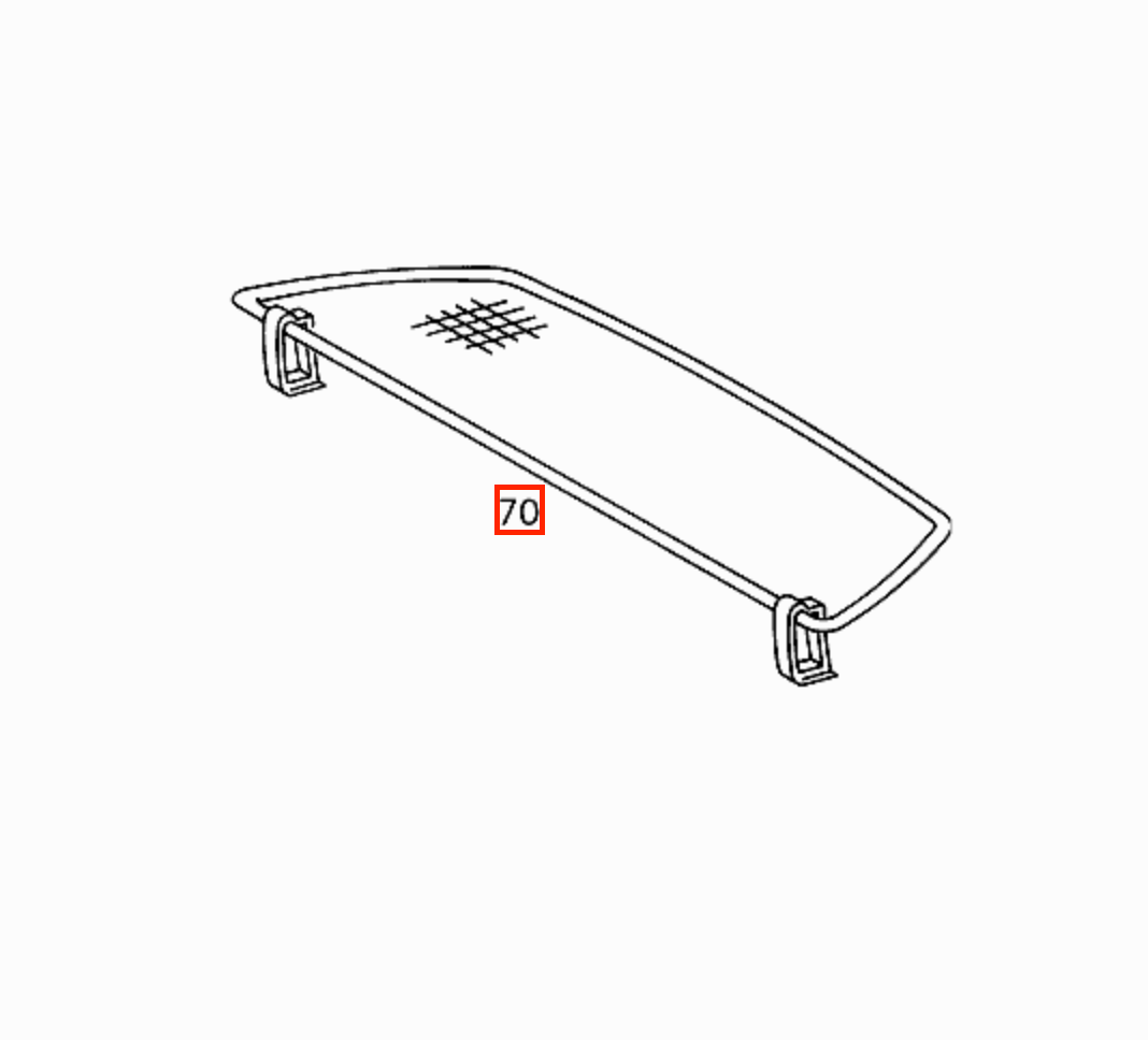 Mercedes-Benz R129 Wind Deflector Beige (A1298600374) — view 5