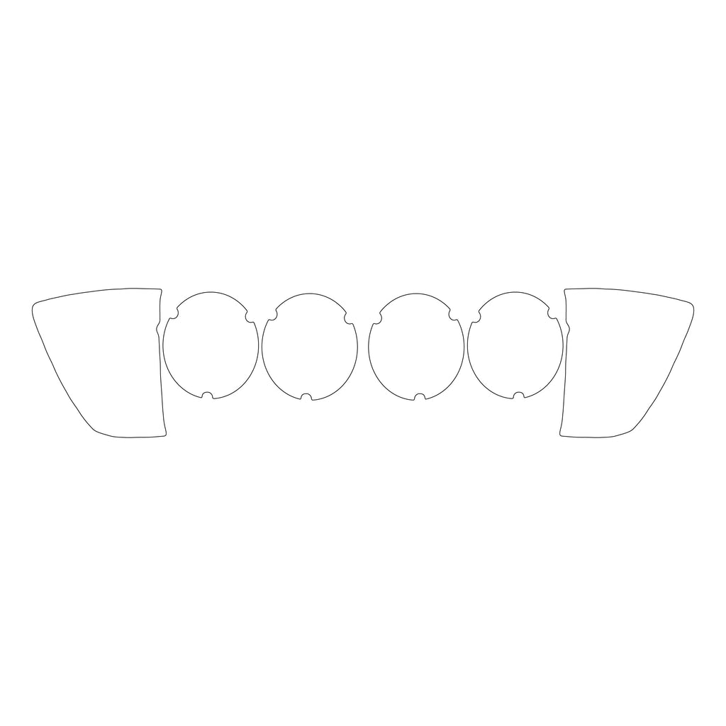 Mercedes-Benz R107 SL Headlights – 3m Pro Transparent PPF Paint Protection Film Precut – — view 3