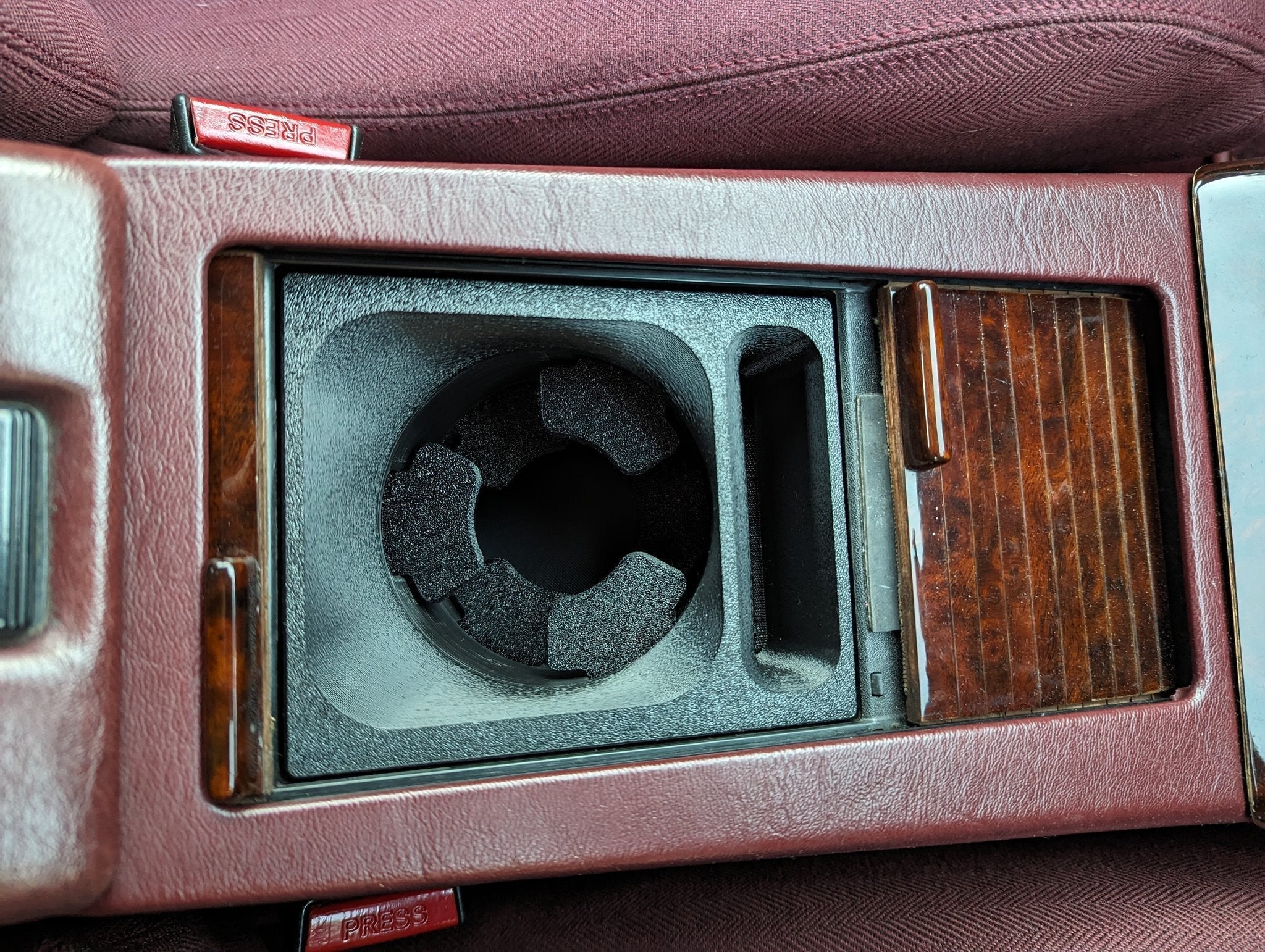 Mercedes R129 SL Custom Cup Holder & Mobile Phone Holder - Center Console Replacement — view 12