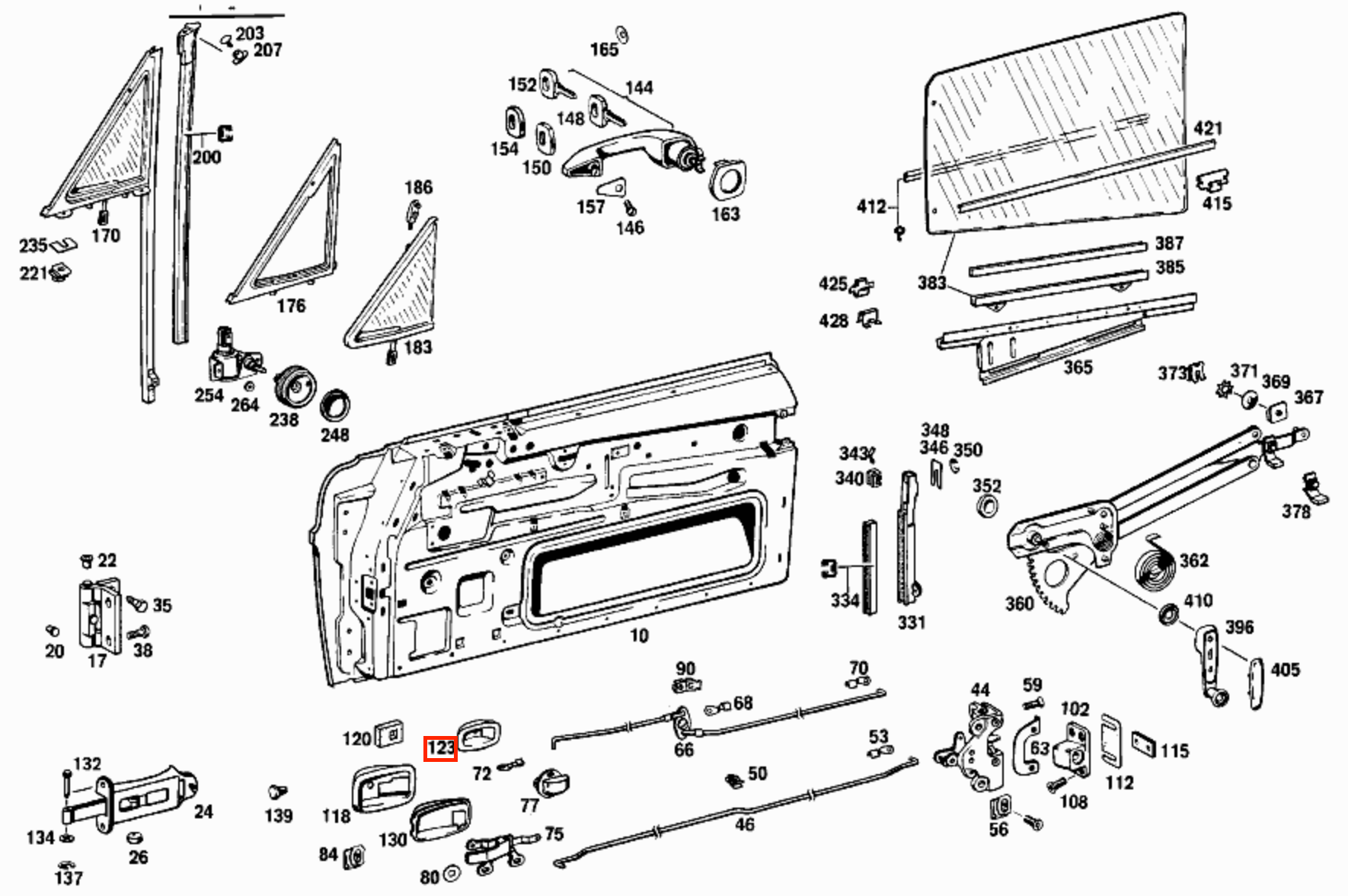 Mercedes-Benz W111 W113 W114 Inner Door Handle Chrome Trim (A1137660011) — view 5
