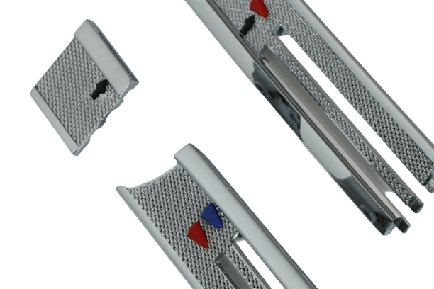 Mercedes-Benz W113 Pagode Dashboard Chrome Vent Trim Set of 3 — view 3