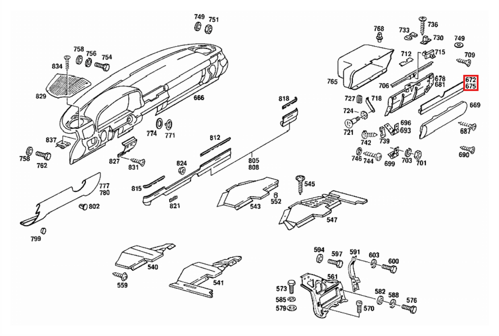 Mercedes-Benz W116 Glove Compartment Wooden Trim Panel 2 Wood Types — view 4