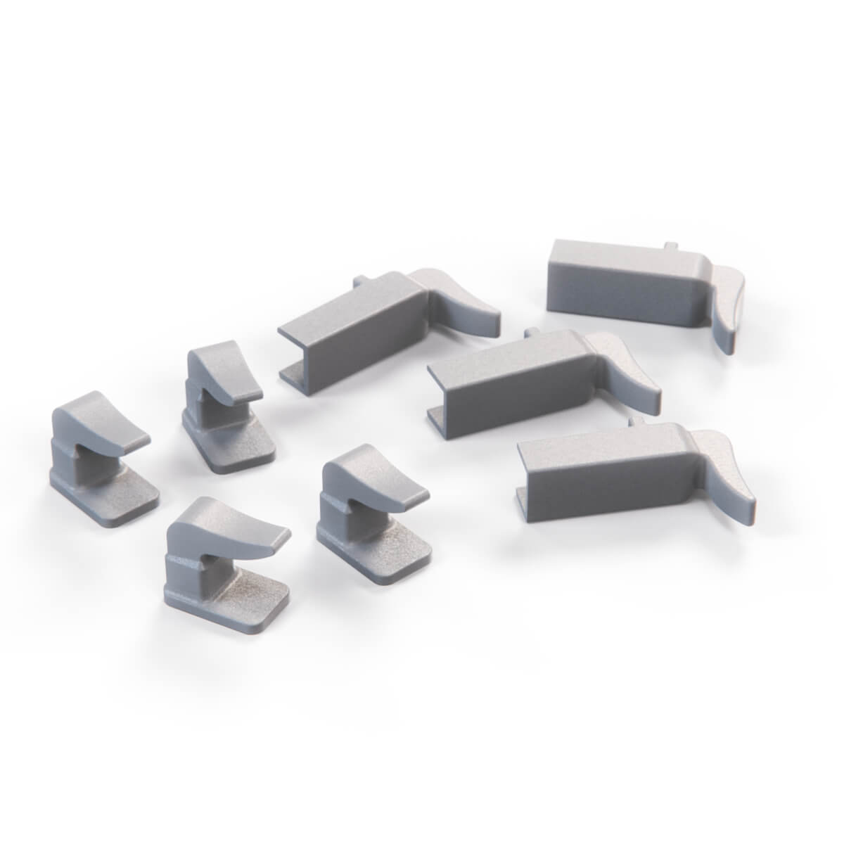 Mercedes-Benz W124 Door Handle Hook Repair Kit 8 Pieces Gray