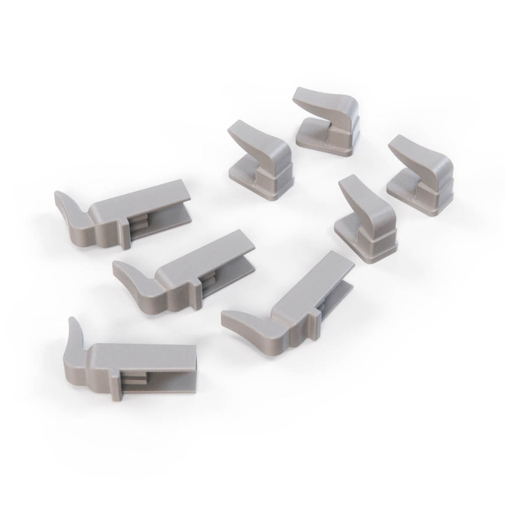 Mercedes-Benz W124 Door Handle Hook Repair Kit 8 Pieces Gray — view 3