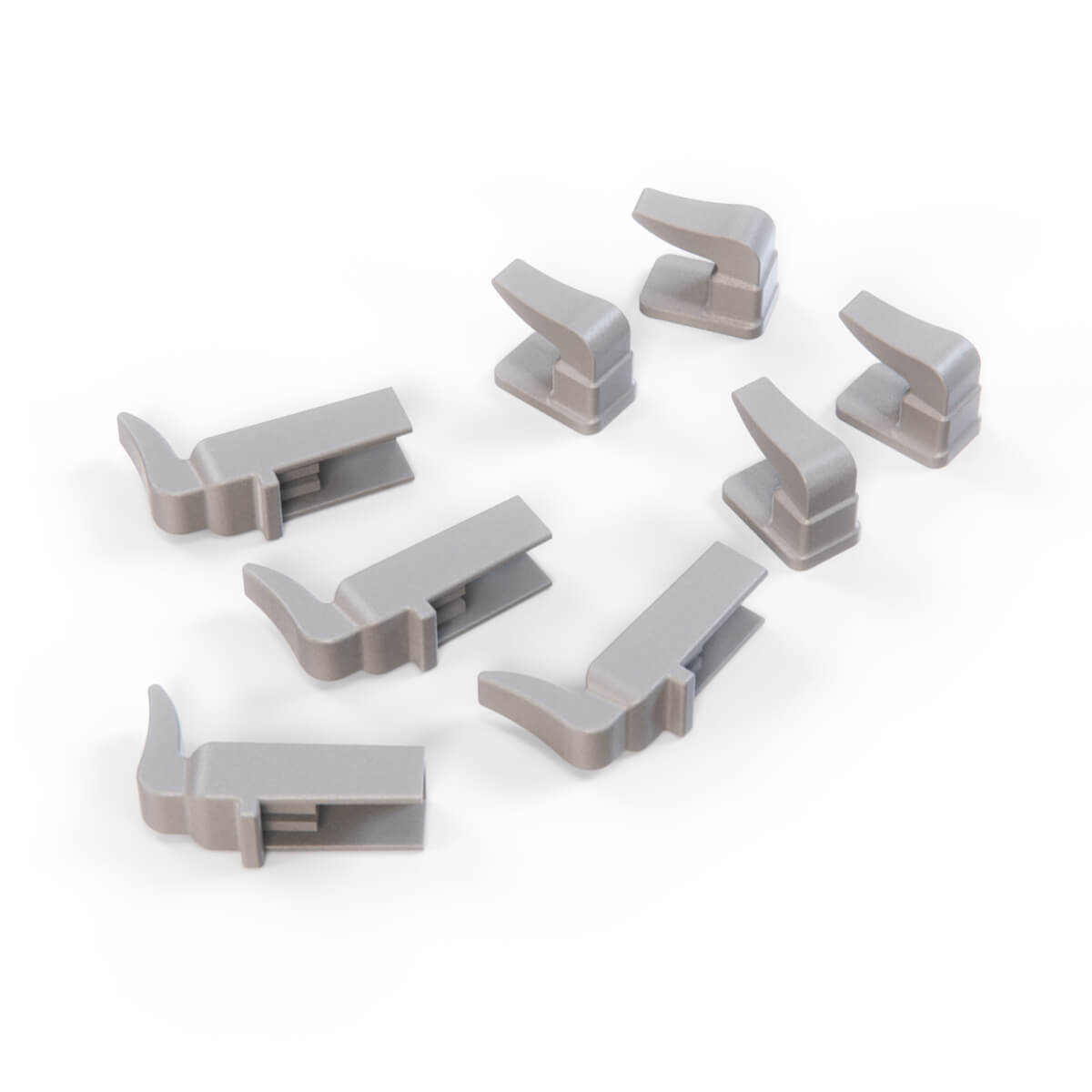 Mercedes-Benz W124 Door Handle Hook Repair Kit 8 Pieces Gray — view 3