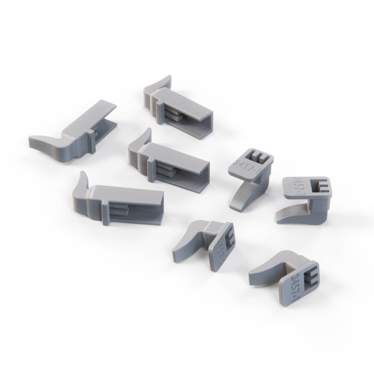 Mercedes-Benz W124 Door Handle Hook Repair Kit 8 Pieces Gray — view 4