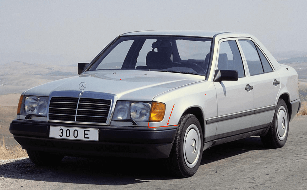 Mercedes-Benz W124 S124 C124 Front Bumper to Fender Seal Left or Right — view 3