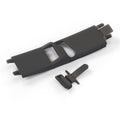 Mercedes-Benz W124 Seat Belt Regulation Cover and Button for B-pillar Post Right, Blau