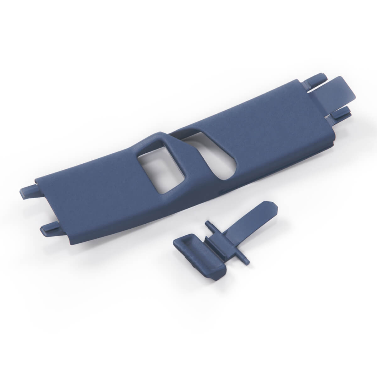 Mercedes-Benz W124 Seat Belt Regulation Cover and Button for B-pillar Post Right, Blau — Left / Blau (Dark-Blue)